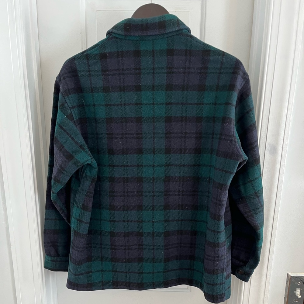 Vintage Pendleton Wool Jacket Green Navy Black Pl… - image 3